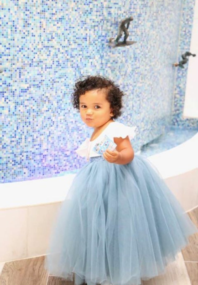 Blue Tutu for Toddler Tulle Skirt, Blue Flower Girl Dress Wedding Flower  Girl Dress, Girls Special Occasion Dress, Newborn - Size 12TWRB by Vanah  Lynn Designs