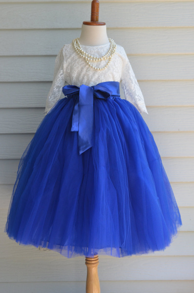 Girls Royal Blue Tulle Skirt 5T