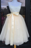 cream tulle skirt