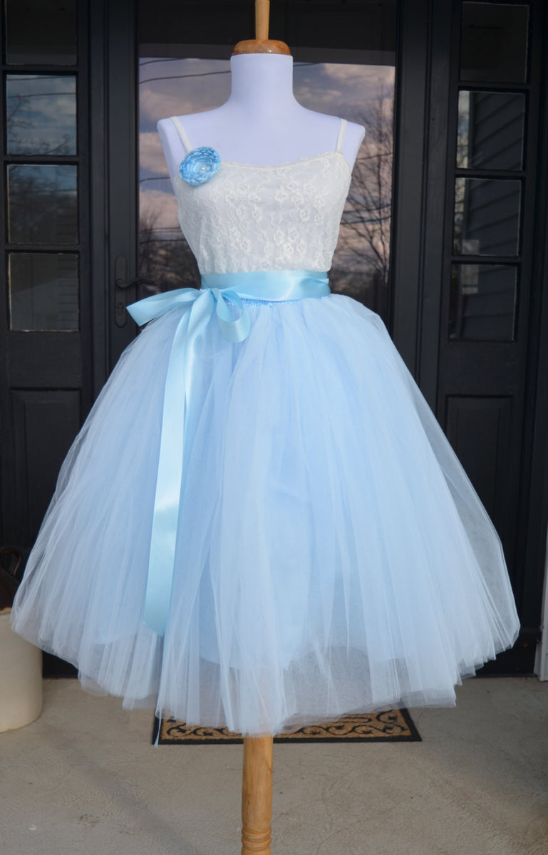 blue and white tutu dress Diamonds 'N' Pearls Blue Tutu Dress