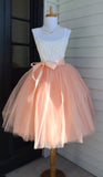 peach tulle skirt