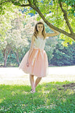 blush tulle skirt