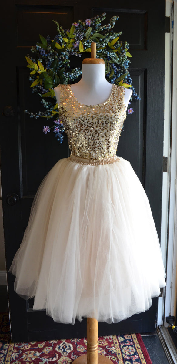 Womens gold tulle skirt outlet