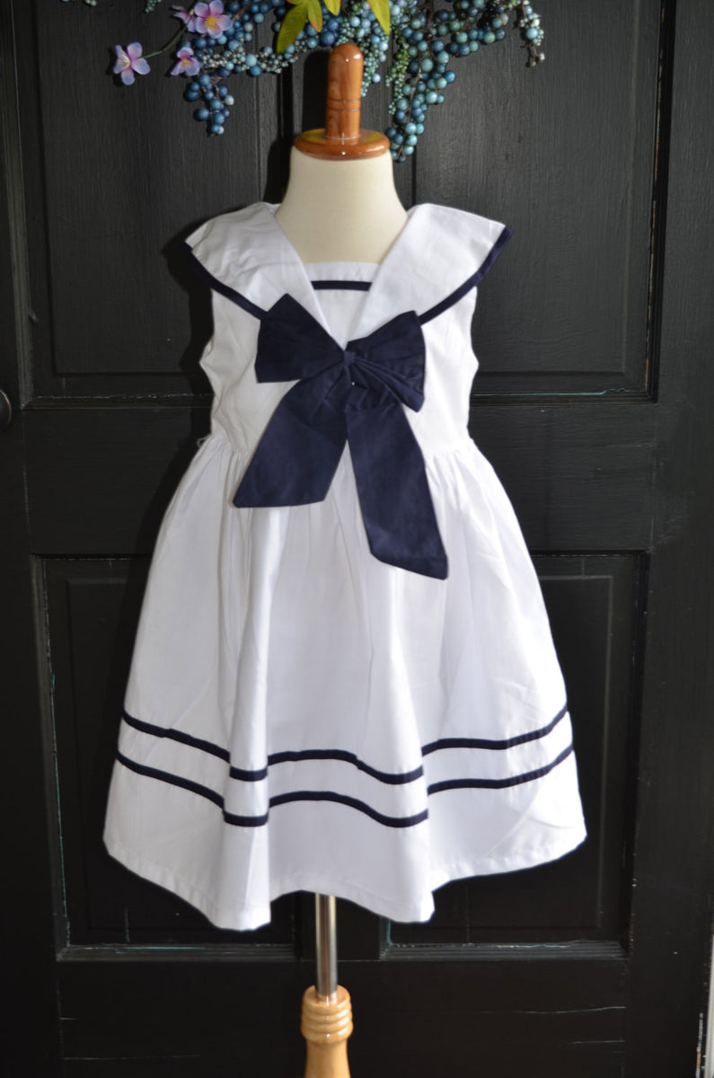 Girls White Nautical Sailor dress 4T Girls White Nautical Sailor dress 4T