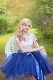 royal blue tulle skirt