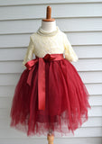 Maroon tulle skirt