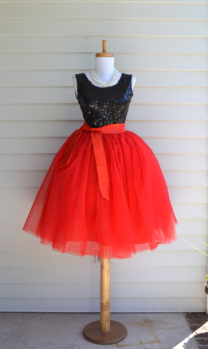 Womens Red Tutu Tulle skirt Womens Red Tutu Tulle skirt
