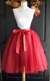 Maroon tulle skirt