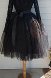 womens black tulle skirt