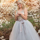 pale gray tulle skirt