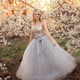 floor length tulle skirt
