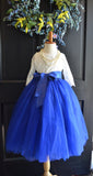 girls cobalt tulle skirt