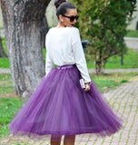 Plum purple tulle skirt