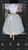 Gray Tutu Tulle Skirt