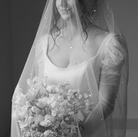Pearl Studded Wedding Veil
