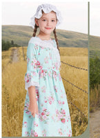 Colonial Girl Regency Dress Bonnet Shawl