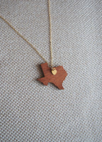 texas heart necklace