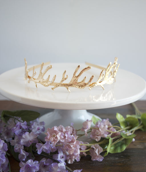 gold antlers headpiece