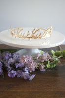 gold antlers bridal headpiece