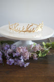 gold antlers bridal headpiece