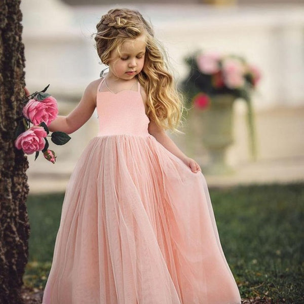 Toddler Girl Princess Blush Tulle Dress Maxi pink / 3t Toddler Girl Princess Blush Tulle Dress Maxi pink / 3t