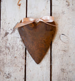 rusty tin heart ornament