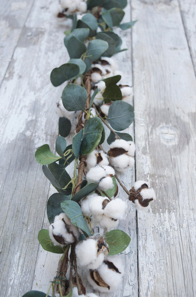natural cotton eucalyptus garland