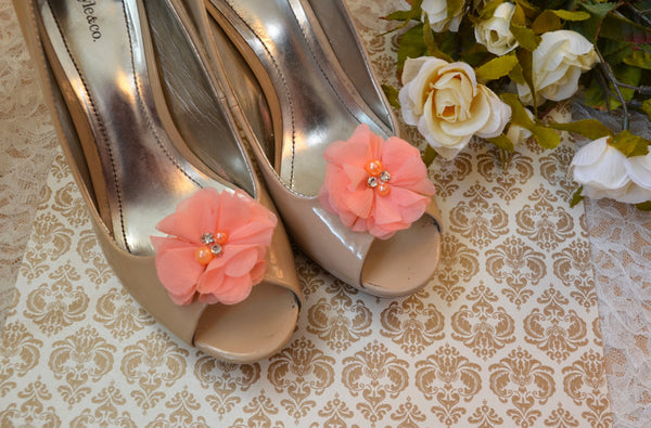 Coral wedding 2025 shoes for bride