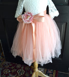 blush pink tulle skirt