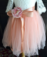 Blush flower girl dress