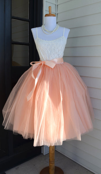 Womens blush top tulle skirt