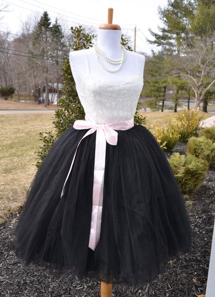 Black midi tutu clearance skirt