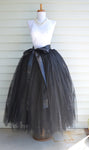 long black tulle skirt