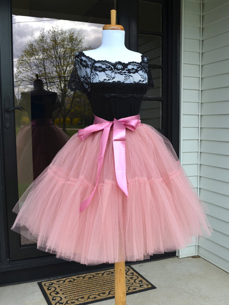 Womens blush tulle skirt hot sale