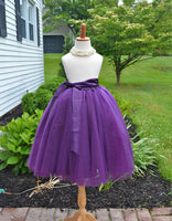 girls purple tulle skirt
