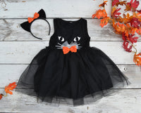 Black cat halloween costume dress