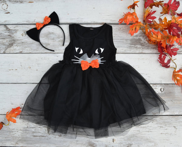 Black Cat Halloween Costume Dress Up Ears Black Cat Halloween Costume Dress Up Ears