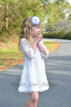 Girls White Lace Dress