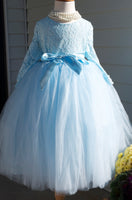 baby blue flower girl dress
