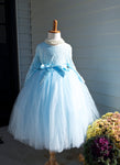light blue flower girl dress