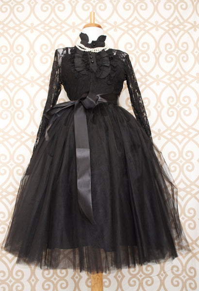 long black tutu dress Baltic Born Womens Lonnie Tulle Dress | Black