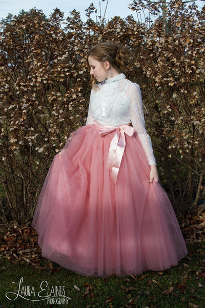 Pink tutu skirt long cheap