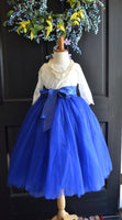 girls royal blue tulle skirt