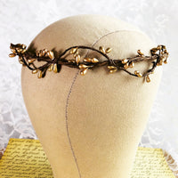 gold berries bridal headpiece