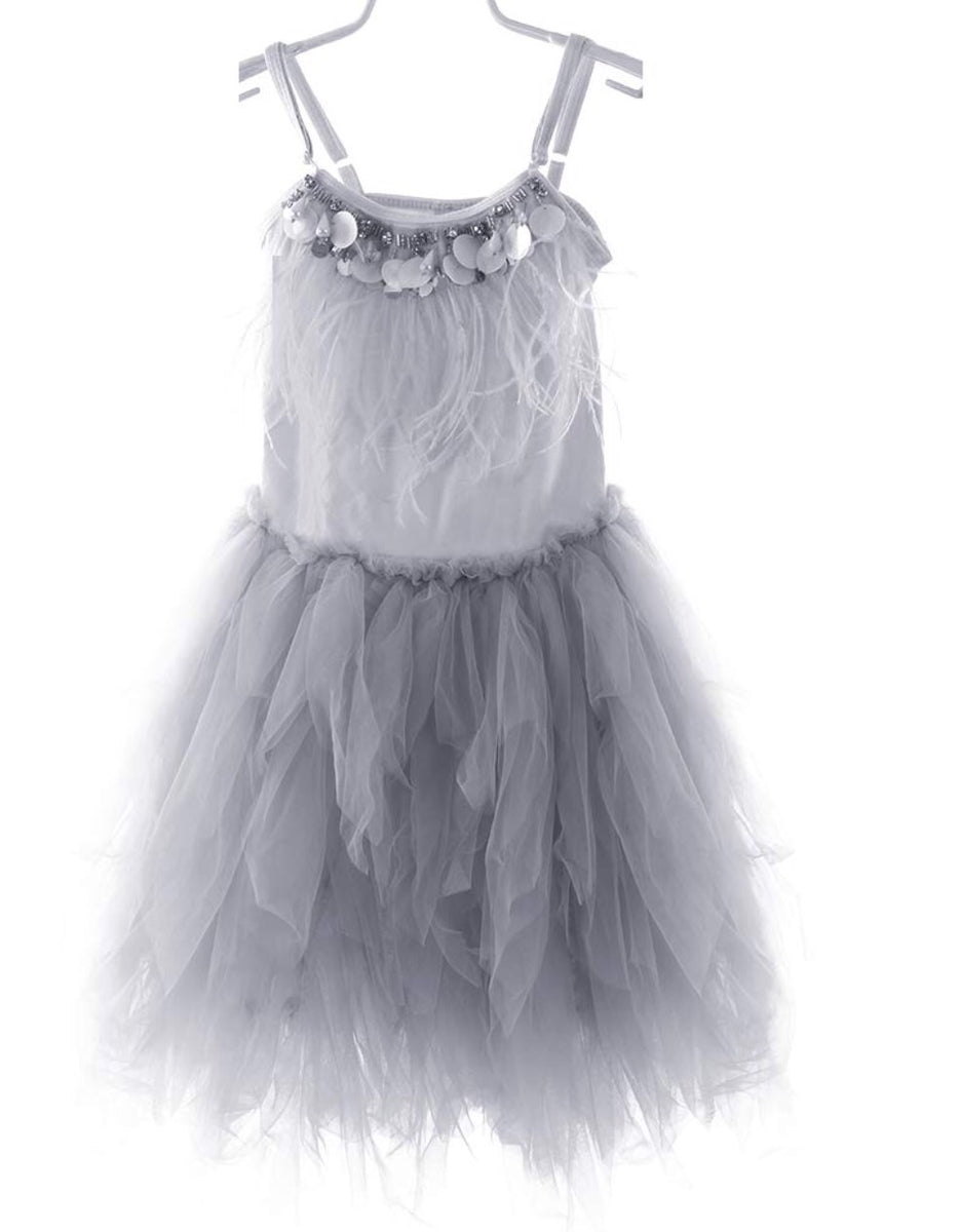 Girls Toddler Gray tulle flower girl dress – maidenlaneboutique