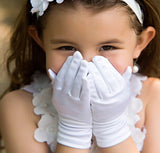 flower girl white gloves