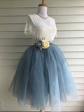 Dusty Blue tulle skirt